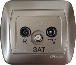 KONTAKT SIMON Jednoduchá anténní zásuvka RTV-SAT béžová