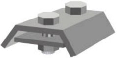 Podpěra vedení na střechy konektor d6/8 2xM8x20