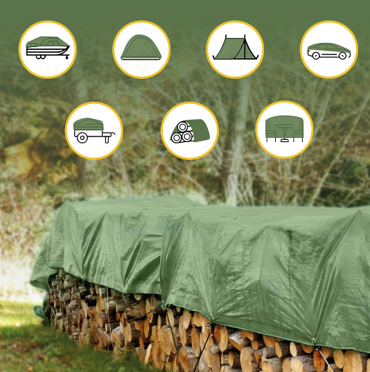 Zakrývací plachta zelená 3x3m 90g/m2