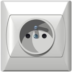 Jednoduchá zásuvka bílá