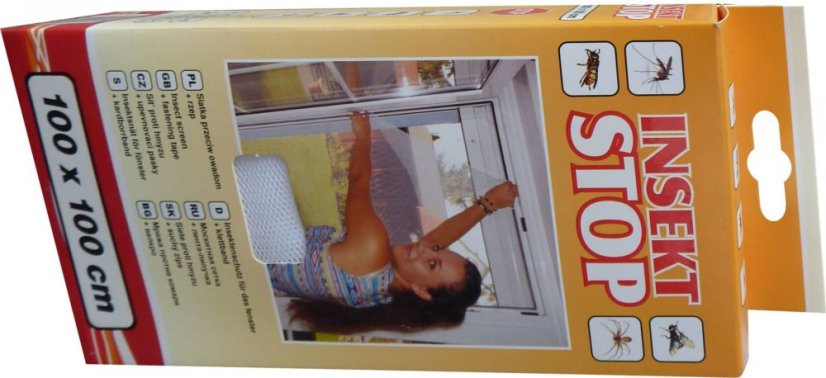 Síť do okna proti hmyzu na suchý zip 150x180 černá