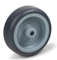 Kolečko plné d75/d10,5/60kg, šedý kaučuk, kluzné ložisko
