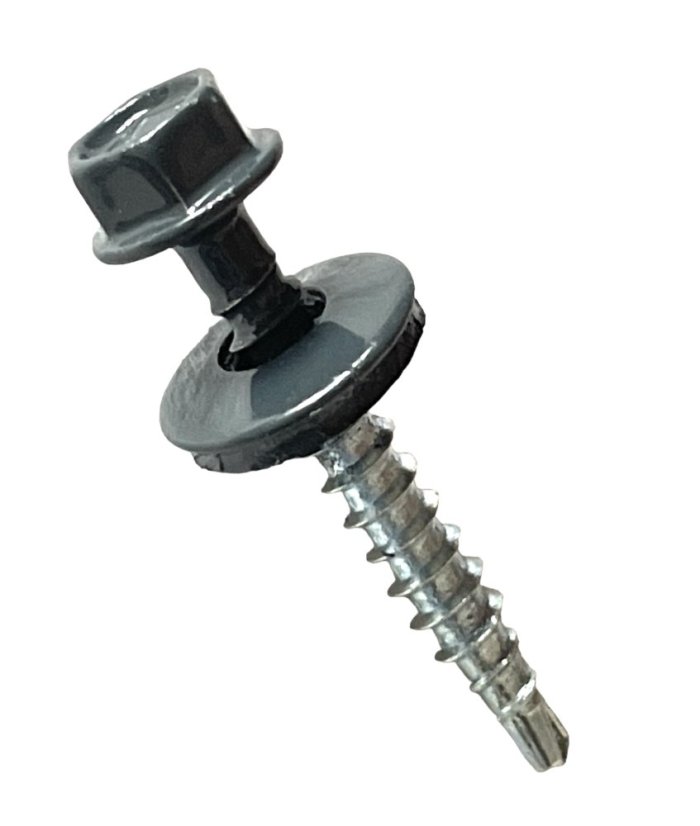 Vrut farmářský samovrtný s podložkou 4,8x35 šedý 7016 - 250ks