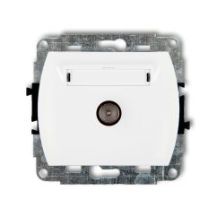 KARLIK Jednoduchá hnedá metalická anténová zásuvka TV