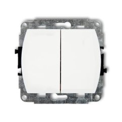 KARLIK Dvojitý vypínač bílý