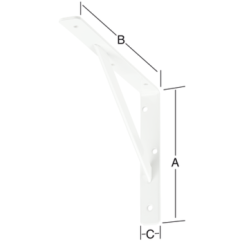 WSWP 500 Konzole zpevněná 500x330mm bílá