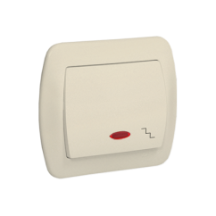 KONTAKT SIMON schodištový vypínač podsvícený stříbrný