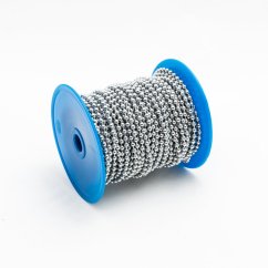 Řetízek korálkový 3,6mm stříbrný