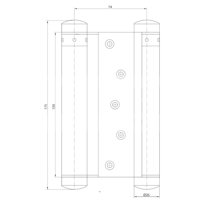 Závěs dveří pružinový (lítačkový) 150mm zlatý