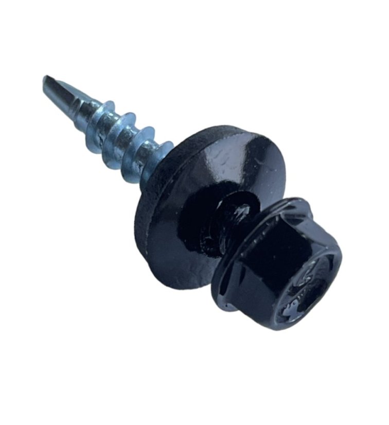 Vrut farmářský samovrtný s podložkou 4,8x20 černý 9005 - 250ks