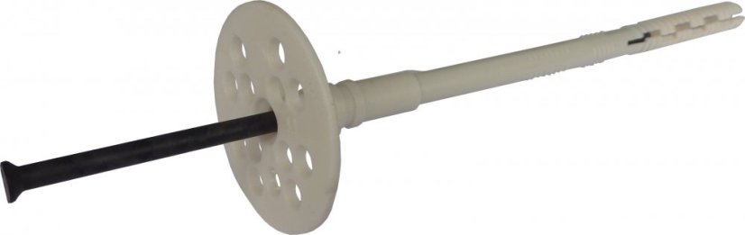 Talířová hmoždinka s plastovým trnem do děrované cihly 10x300 - 100ks