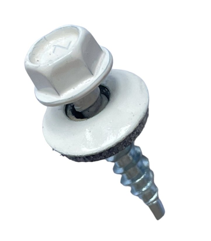 Vrut farmářský samovrtný s podložkou 4,8x35 bílý 9010 - 250ks