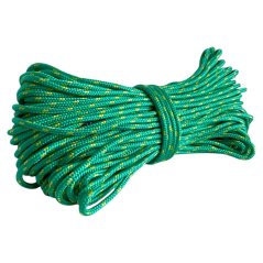 PPF 6 Polypropylenové lano pletené s jádrem - průměr 6mm, 30 metrů zelené