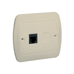 KONTAKT SIMON Zásuvka telefonní jednoduchá 1xRJ12, 4-kontaktní bílá