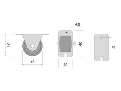 Rolka pevná Mini d20
