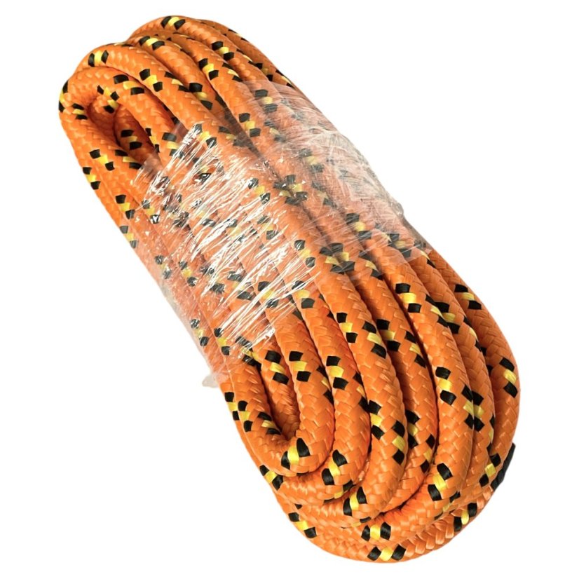 PPF 20 Polypropylenové lano pletené s jádrem - průměr 20mm, 20 metrů oranžové