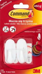 3M Command designový oválný plastový háček malý 2ks, lepicí pásky 4ks