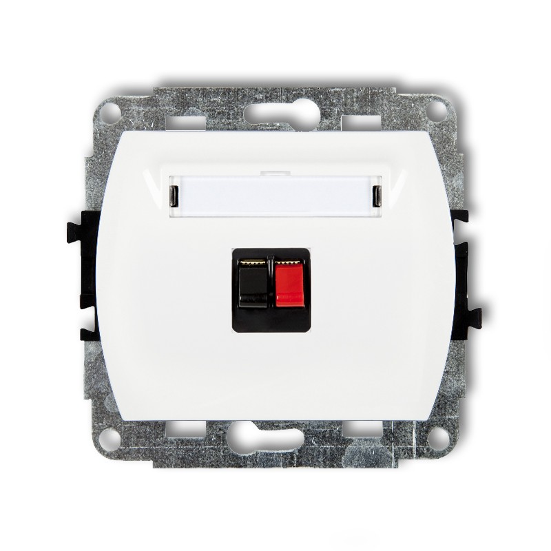 KARLIK Zásuvka reproduktorová jednoduchá bílá