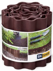 Plastový obrubník - okraj trávníku hnědý 9mx150mm