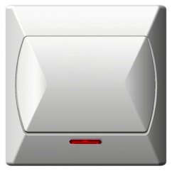 Jednoduchý vypínač podsvícený bílý