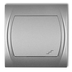 KARLIK schodištový vypínač metalický stříbrný