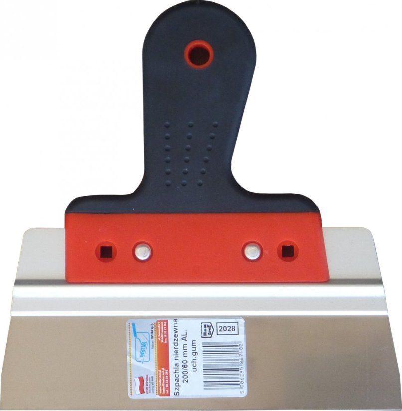 Nerezová špachtle s pohodlnou gumovou rukojetí 2/6mm