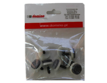 Skluz s čepem včetně filcové podložky bílý d20 - 8 ks