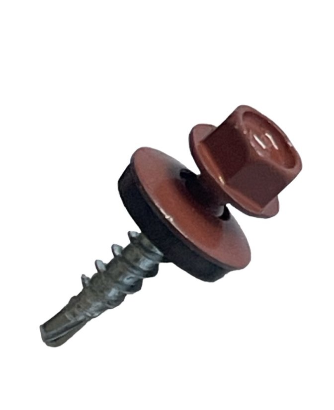 Vrut farmářský samovrtný s podložkou 4,8x70 hnědý 8017 - 200ks