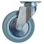Otočné pojezdové kolo d125/80kg, šedý kaučuk, kluzné ložisko