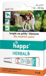 Kapky proti blechám a klíšťatům HAPPS pro psy 10-20kg