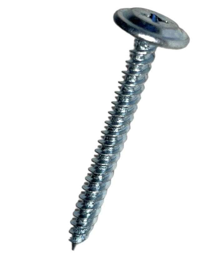 Vrut s rámovou hlavou (4,2x25) a křížovou drážkou do plechu bílý pozink - 500ks