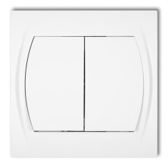KARLIK dvojitý vypínač bílý