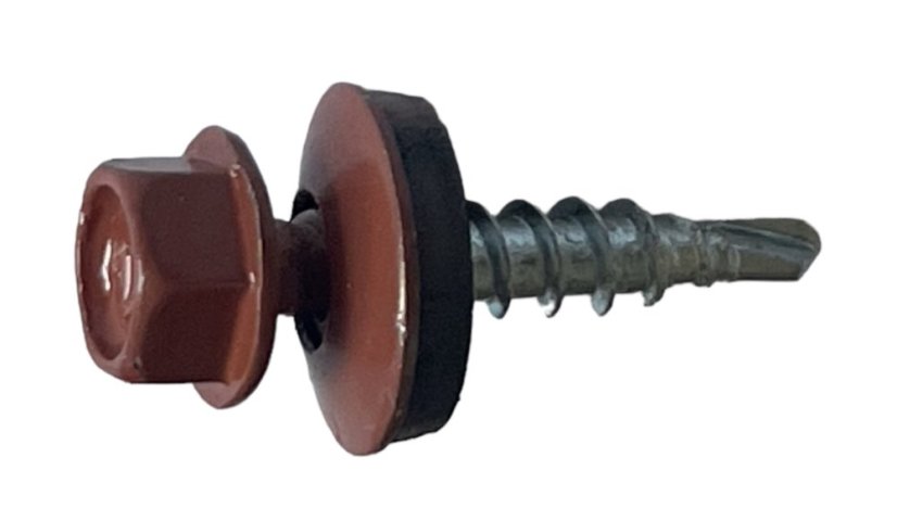 Vrut farmářský samovrtný s podložkou 4,8x70 hnědý 8017 - 200ks