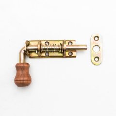 WSPU 100 Zasuwka sprężynowa z rączką drewnianą 100x30mm