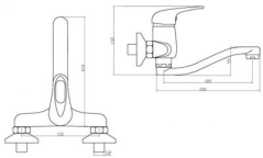 Nástěnná dřezová baterie chrom FIJI / FI-161.CH