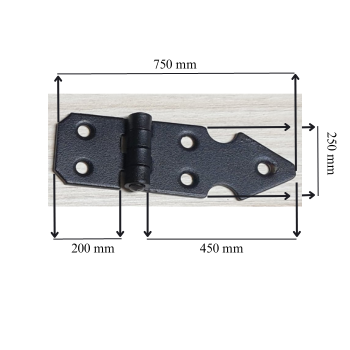 Zc 75 Závěs stavební ozdobný 75x25 černý