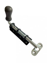 WSPU 150c Zástrč pružinová s dřev. koncovkou černá 150x30mm