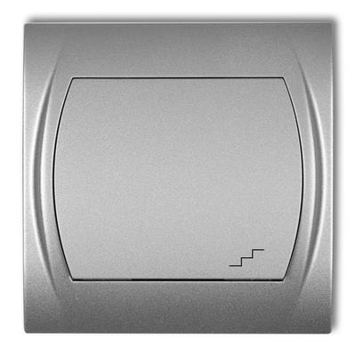 KARLIK schodištový vypínač metalický stříbrný