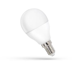 LED žárovka kulatá E14 8W studená