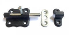 WO 40c Zasuwka z ryglem okrągłym 40x35mm czarny