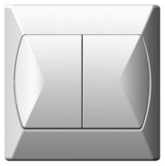 Jednoduchý+Schodištový vypínač bílý