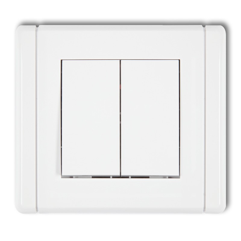 KARLIK dvojitý vypínač bílý