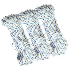 PPF 4 Polypropylenové lano pletené s jádrem - průměr 4mm, 30 metrů bílé
