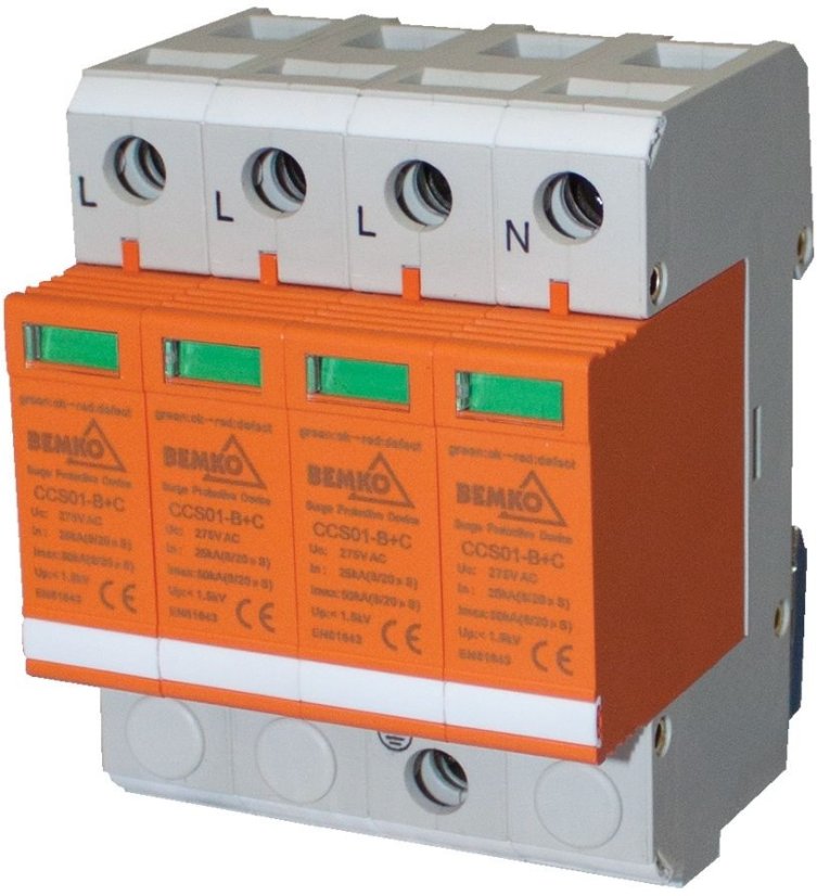 Přepěťová ochrana počet modulů 4 25kA
