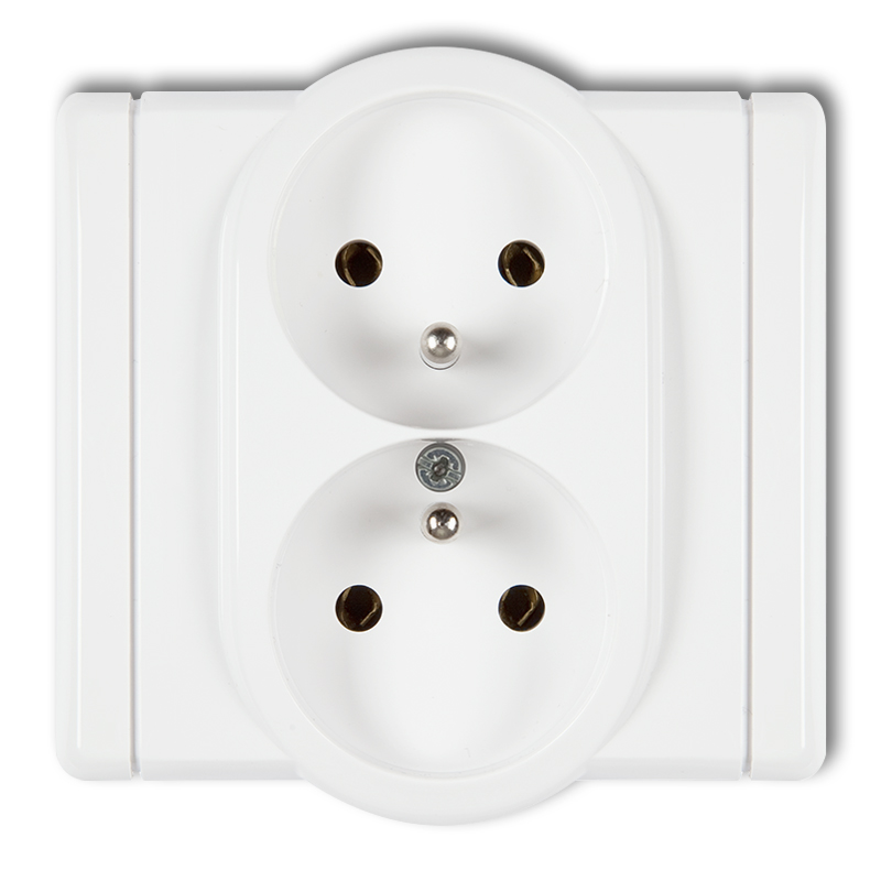 KARLIK Dvojitá zásuvka Metalická zlatá