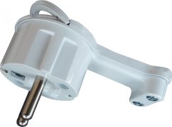 Zástrčka úhlová Unischuko bílá