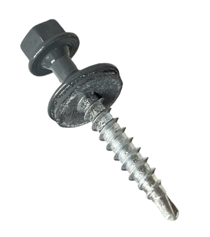 Vrut farmářský samovrtný s podložkou 4,8x35 šedý 7016 - 250ks