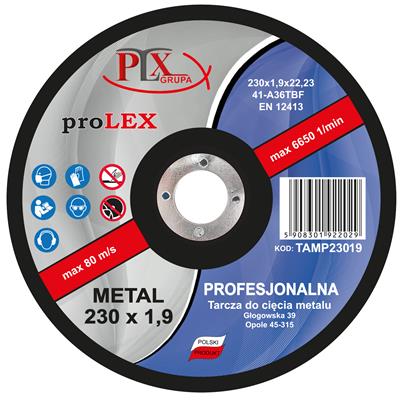 Řezný kotouč plochý na kov 41-95A PLX 230x1,9