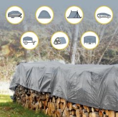 Plandeka 10m x 12m SREBRNA 130 g.