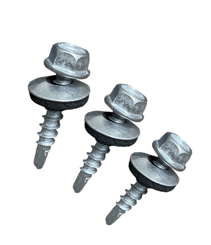 Wkręty farmerskie samowiercące z borem, farmery 4,8x35 ocynk - 250szt podkładka aluminiowa